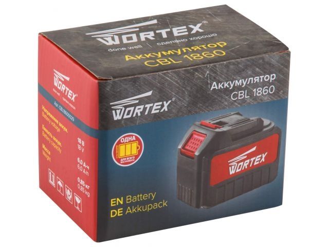 Аккумулятор Wortex CBL 1860 18.0 В, 6.0 А/ч, Li-Ion ALL1 - фото от IWS24