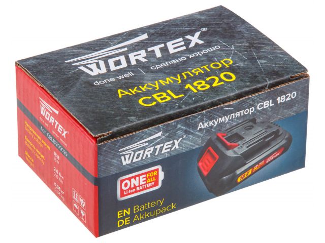 Аккумулятор Wortex CBL 1820 18.0 В, 2.0 А/ч, Li-Ion ALL1 - фото от IWS24