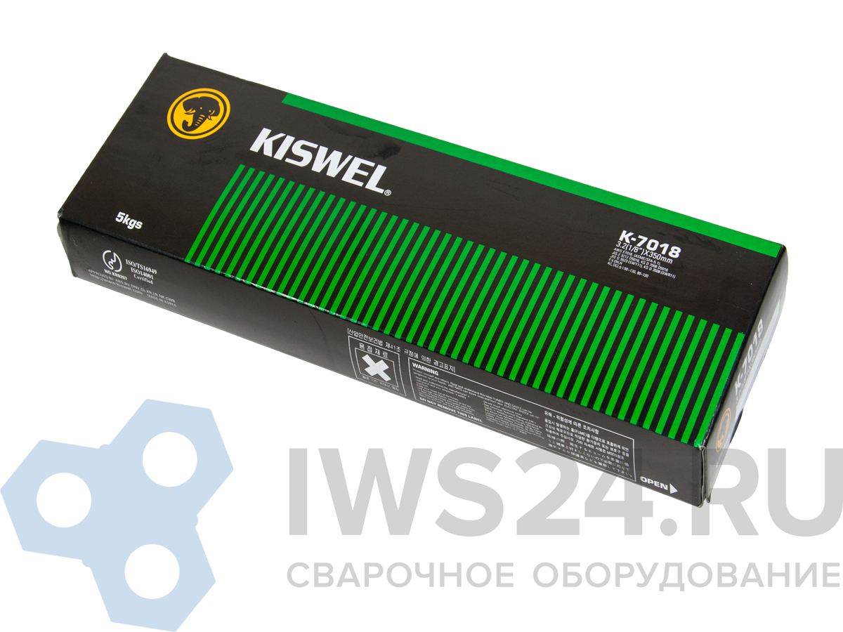 Электроды Kiswel K-7018 (E7018) d=3,2мм (5кг) - фото от IWS24