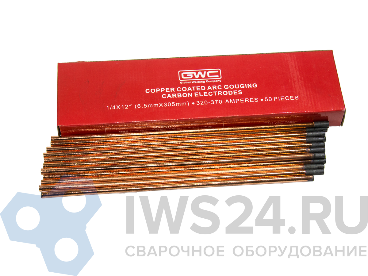 Электроды угольные омедненные GWC CARBON d=6,5мм - фото от IWS24