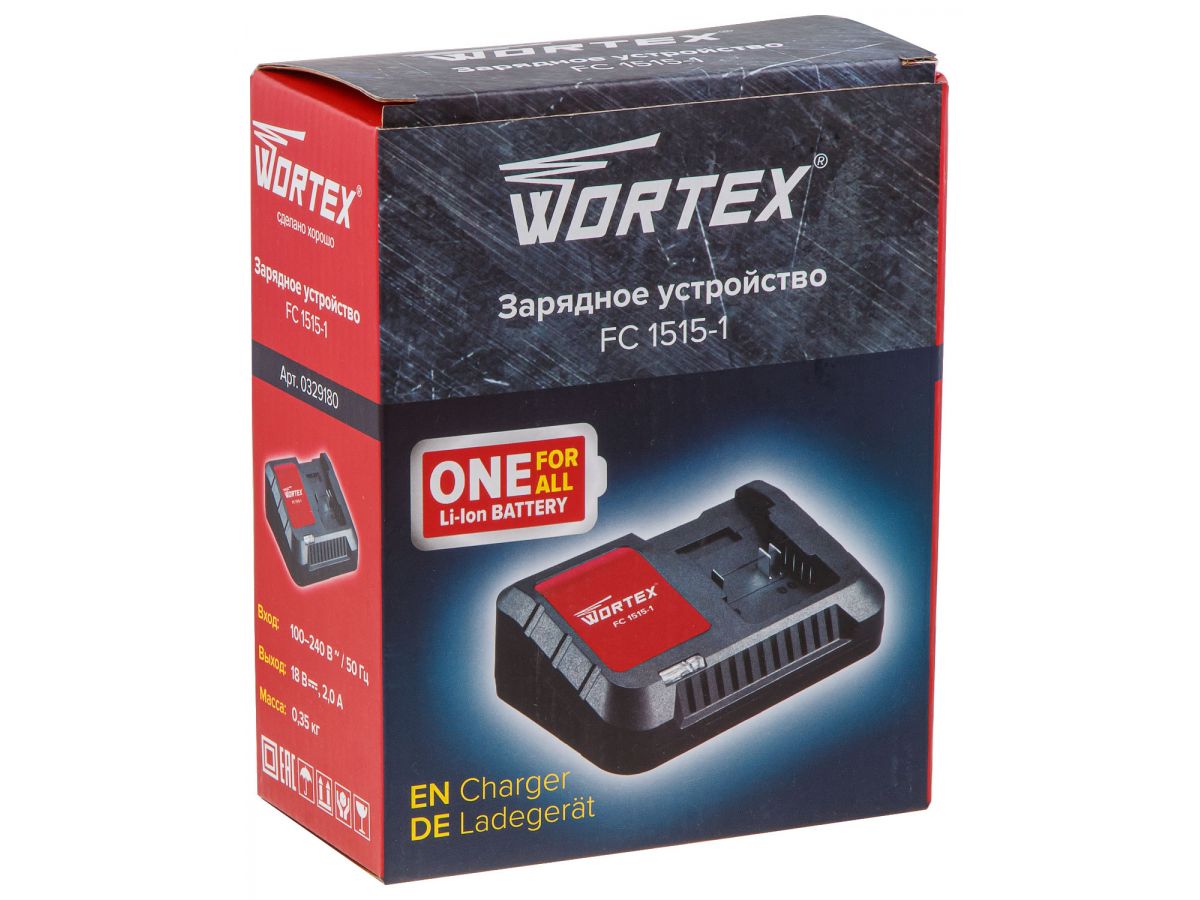Зарядное устройство Wortex FC 1515-1 ALL1 (18 В, 2.0 А, 1 слот, стандартная зарядка) - фото от IWS24