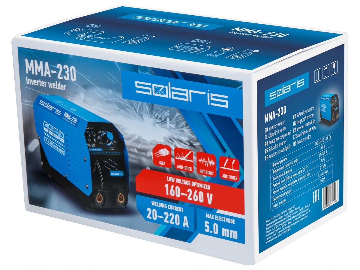Инвертор Solaris MMA-230 - фото от IWS24